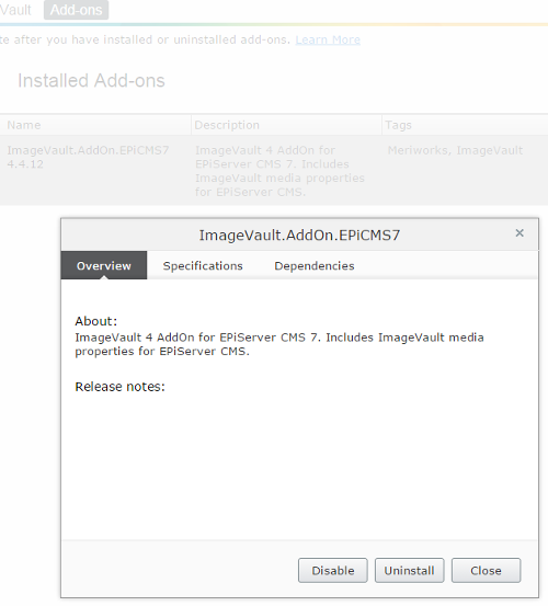 Uninstall IV4 AddOn