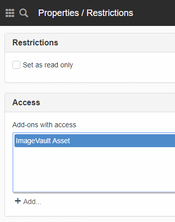 Add access for ImageVault Asset