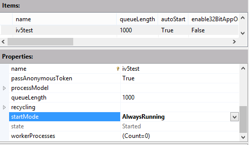 application host settings
