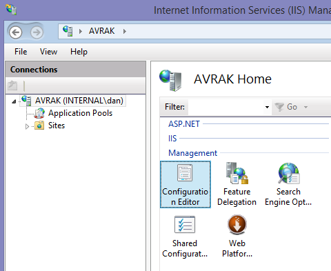 Configuration editor feature