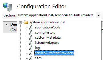 serviceAutoStartProviders section