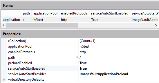 site application settings