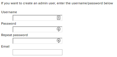 Create admin user